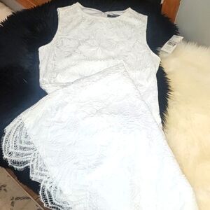 Sharagano White Lace NWT Dress